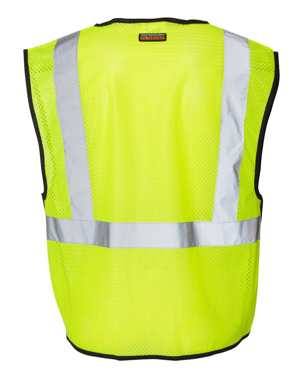 Front View of Lime One-Pocket Breakaway Vest - 1535-1536