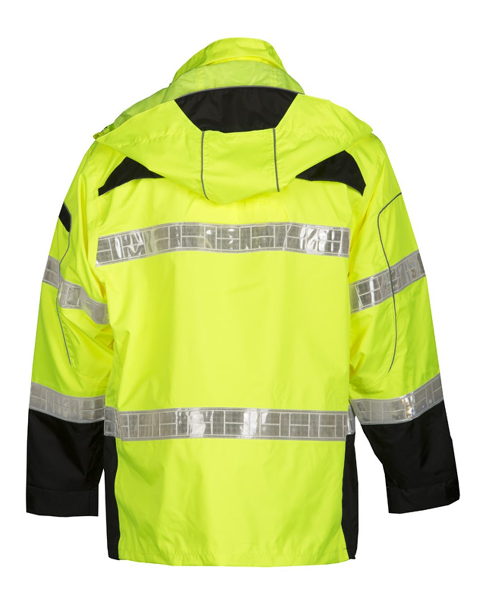 Rear View of Lime Premium Black Series® Rainwear Jacket - RWJ106-107