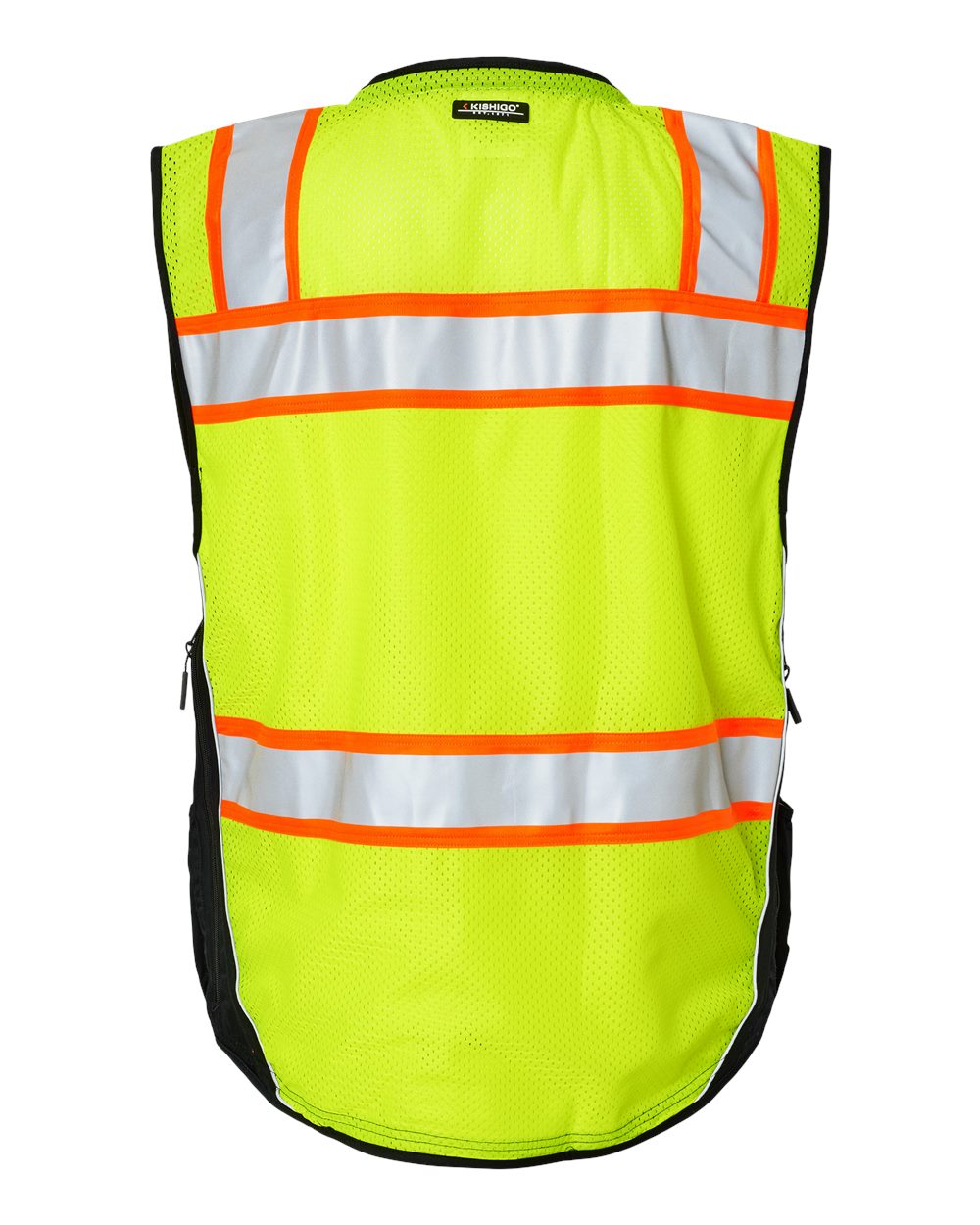 Front View of Lime Premium Black Series® Surveyors Vest - S5002-5003