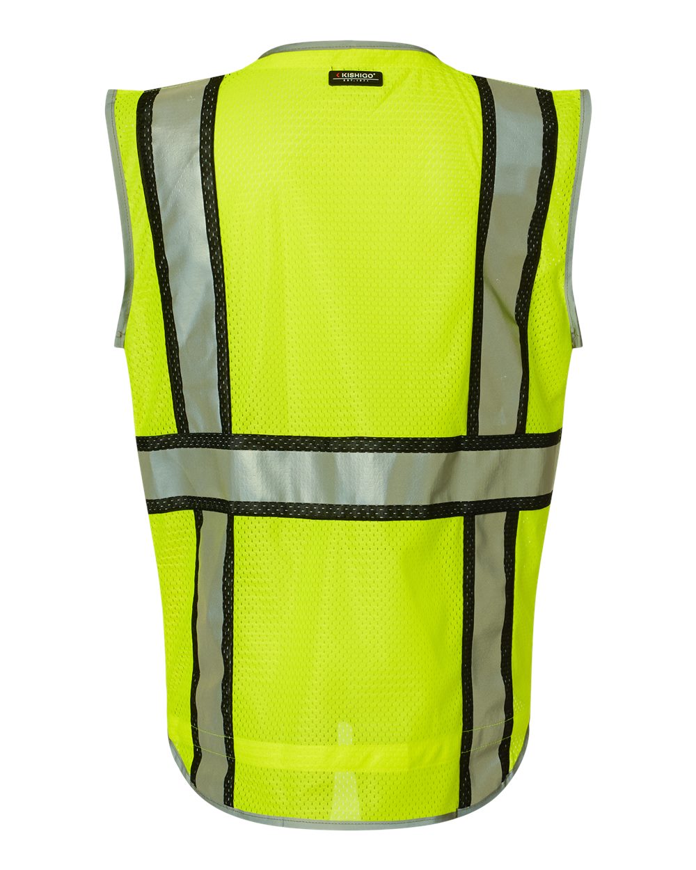 Rear View of Lime Premium Brilliant Series® Ultimate Reflective Vest - 1584