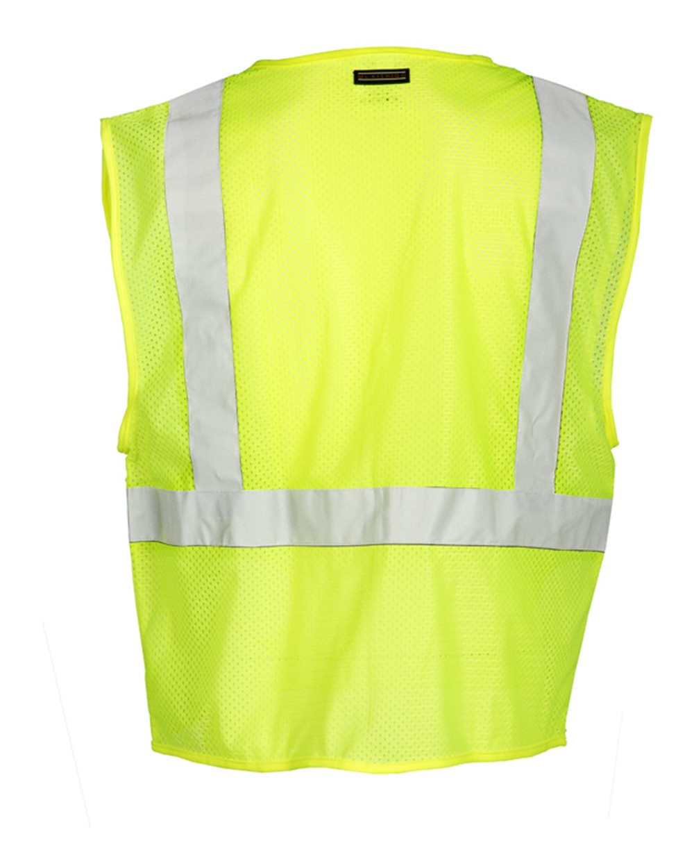Front View of Lime Self Extinguishing Mesh Vest - FM419-420