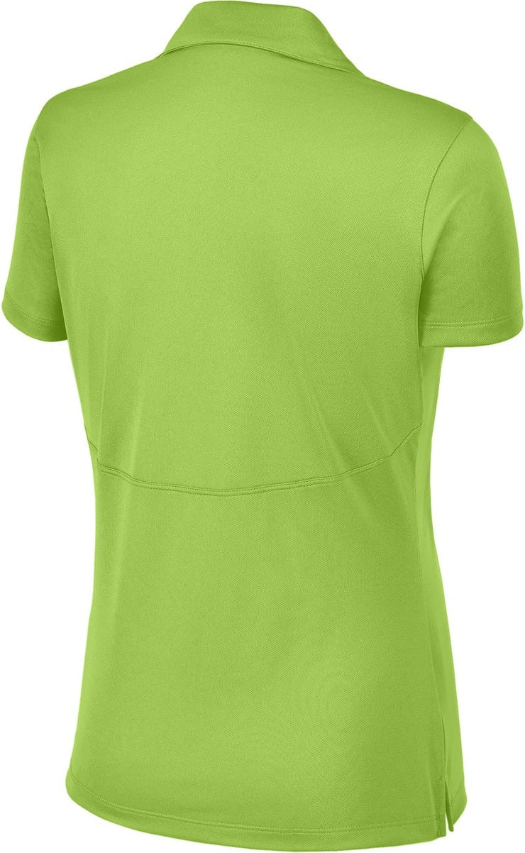 Rear View of Lime Shock Sport-Tek Women's Micropique Sport-Wick Polo. LST650