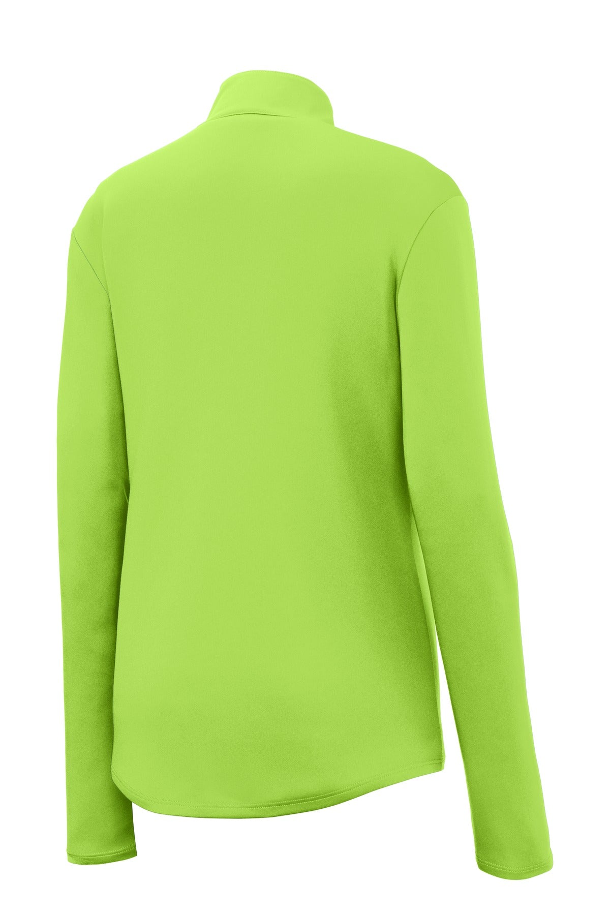 Front View of Lime Shock Sport-Tek Women's PosiCharge Competitor 1/4-Zip Pullover. LST357