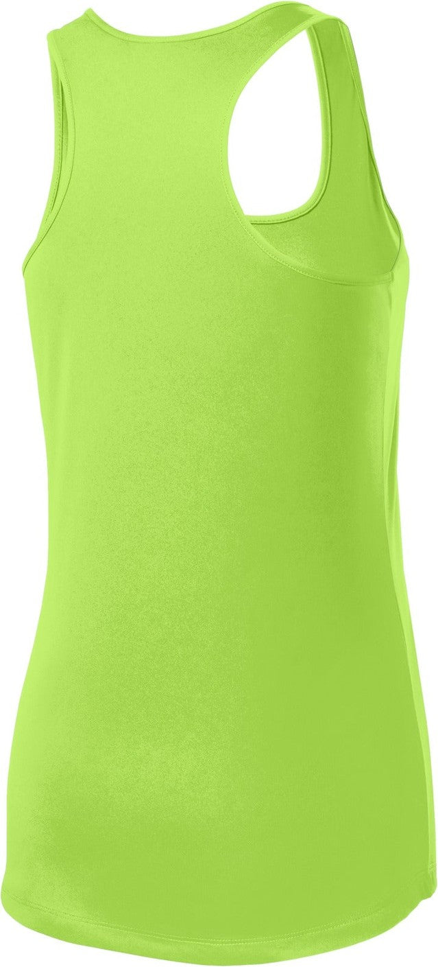 Front View of Lime Shock Sport-Tek Women's PosiCharge Competitor Racerback Tank. LST356