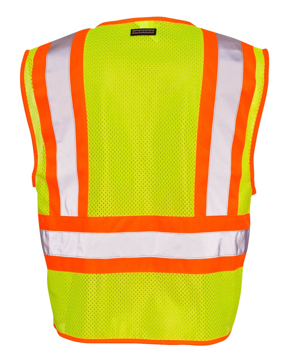 Rear View of Lime Ultra-Cool™ Contrasting Mesh Vest - 1055-1056