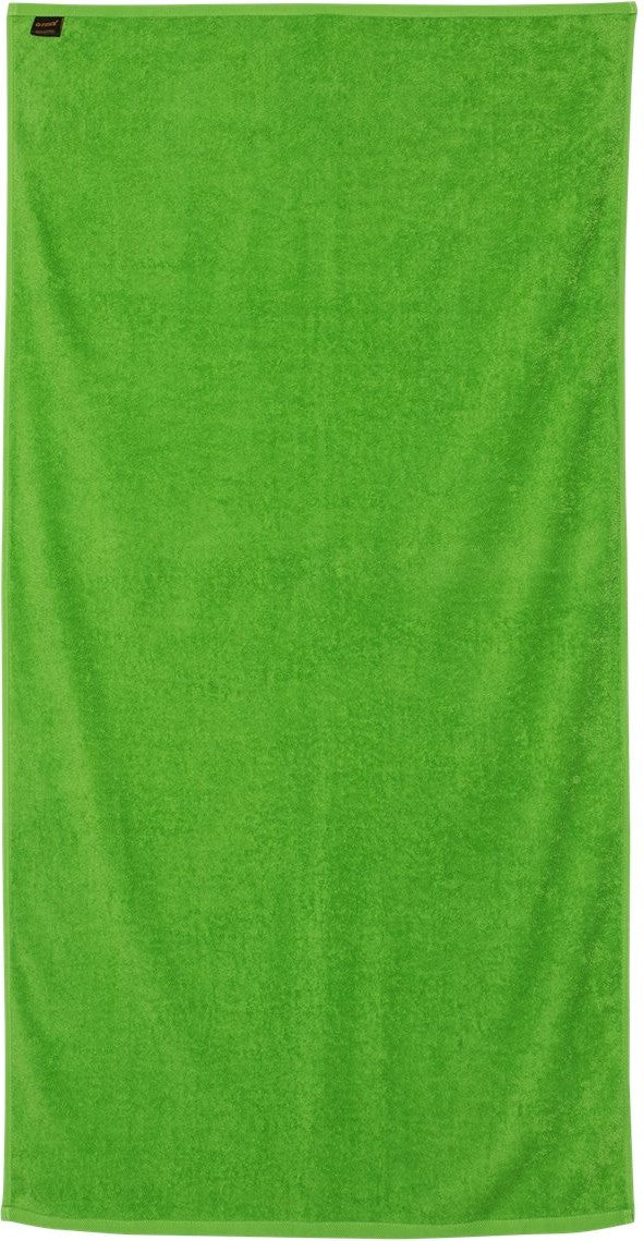 Front View of Lime Velour Beach Towel - QV3060