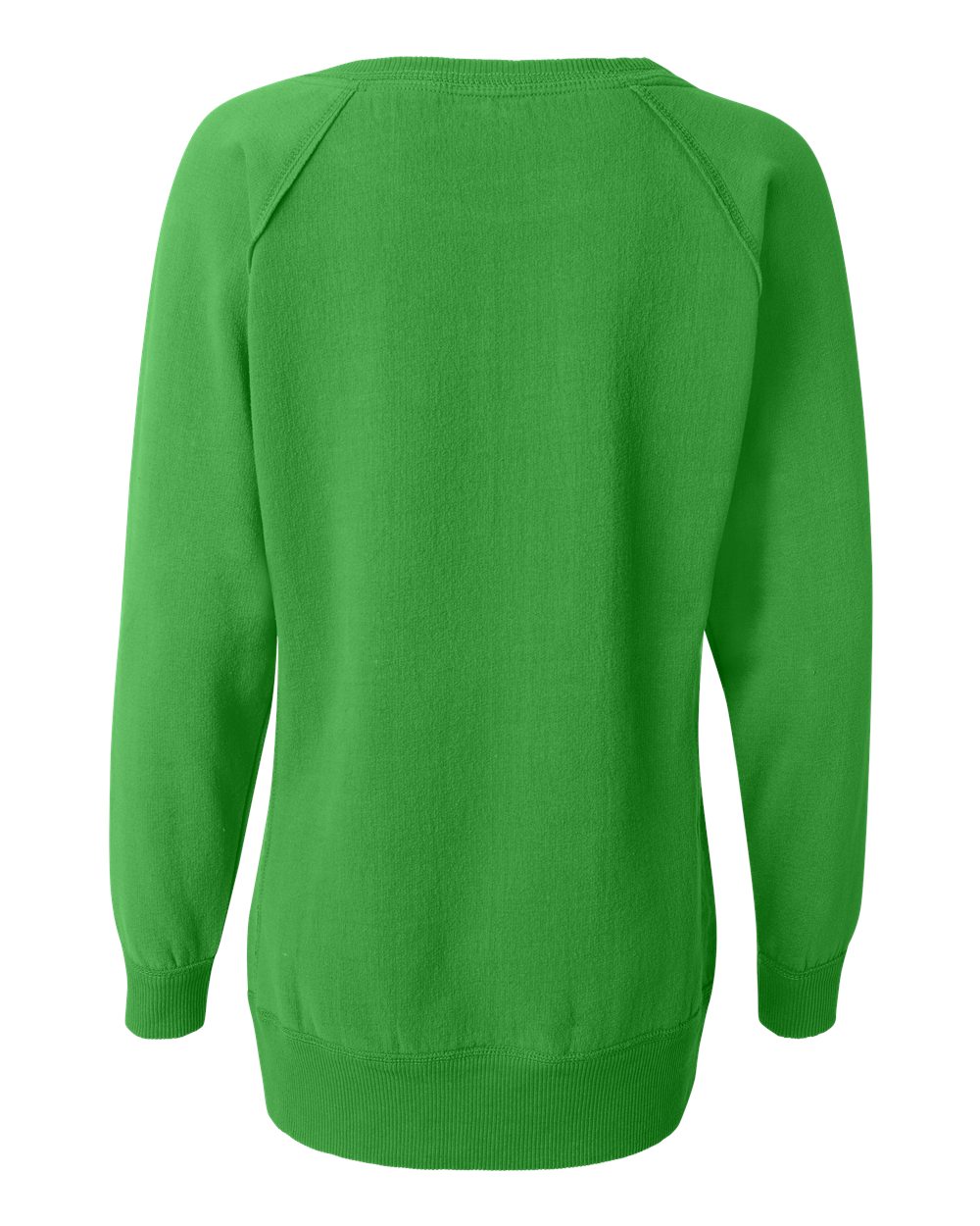 Rear View of Lime Women's Open Neck Tunic - 8918