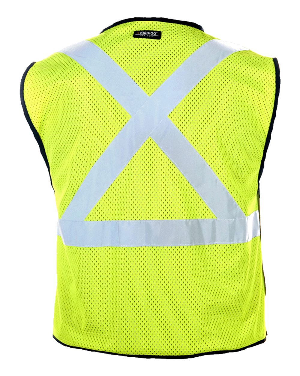 Front View of Lime X-Back Breakaway Vest - 1805-1806