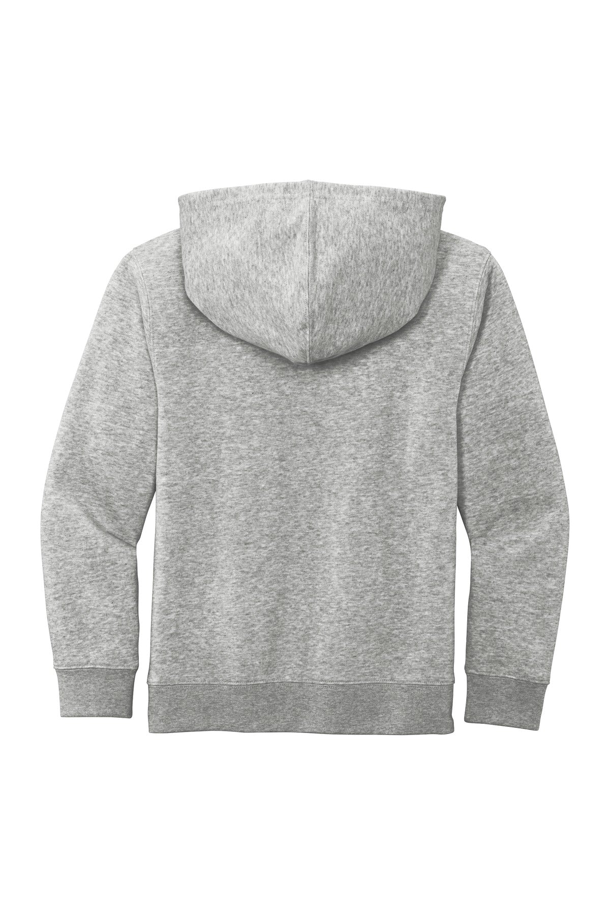 Front View of Lt Hthr Grey District Youth V.I.T. Fleece Hoodie DT6100Y