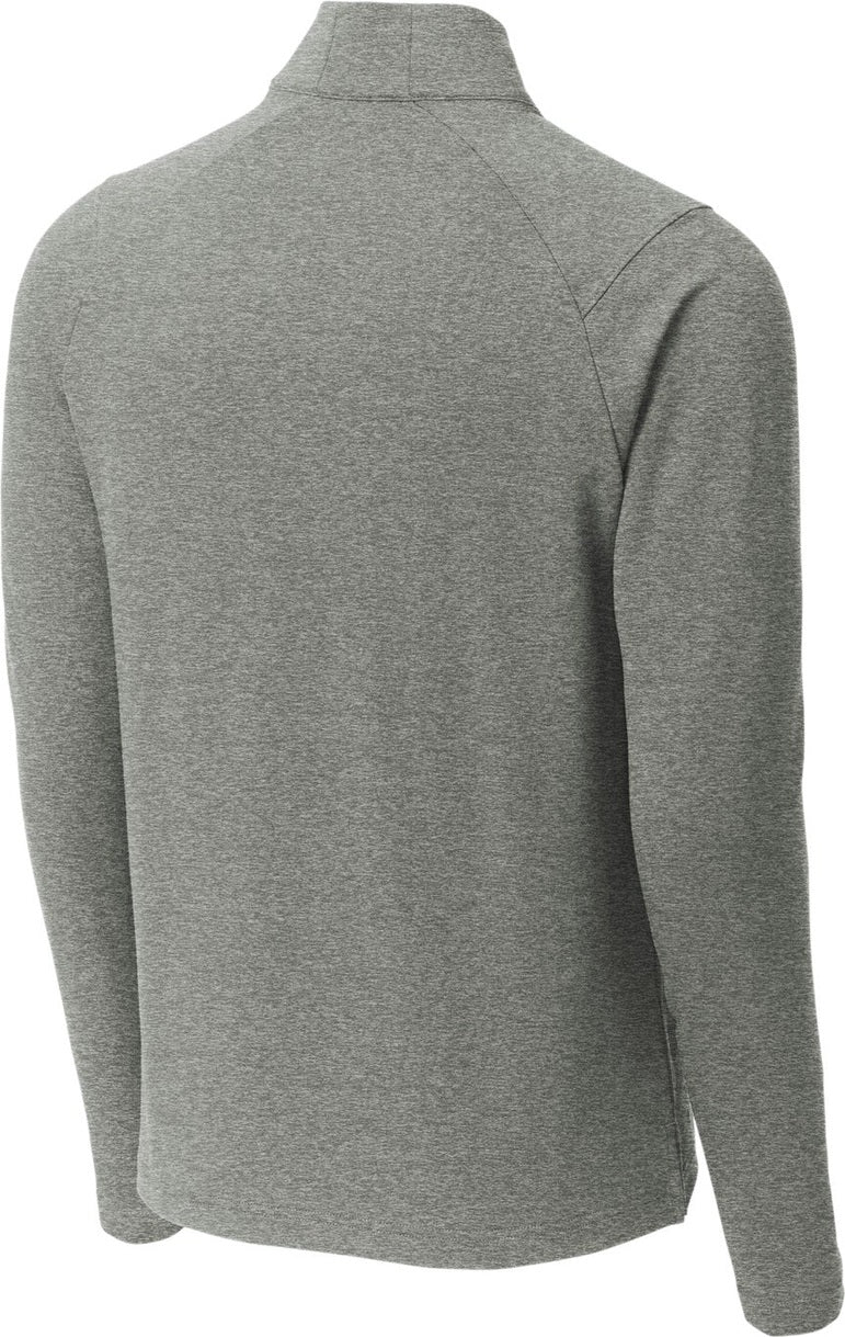 Front View of LtGreyHt Sport-Tek Sport-Wick Flex Fleece 1/4-Zip. ST561