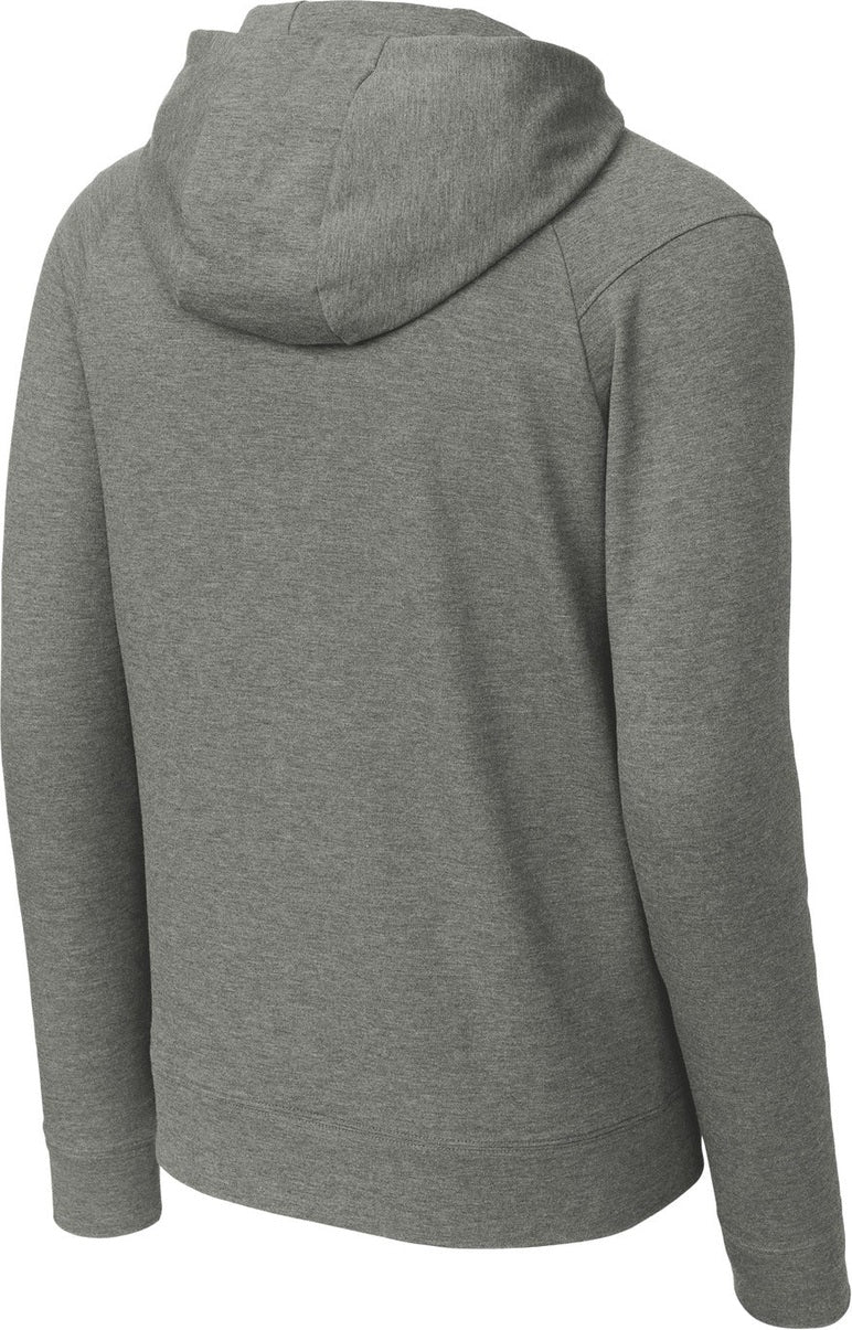 Front View of LtGreyHt Sport-Tek Sport-Wick Flex Fleece Pullover Hoodie ST562