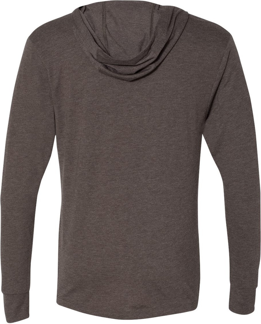 Front View of Macchiato Triblend Hooded Long Sleeve Pullover - 6021