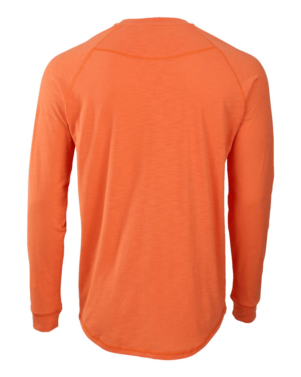 Front View of Mandarin Henley Long Sleeve T-Shirt - BM3101