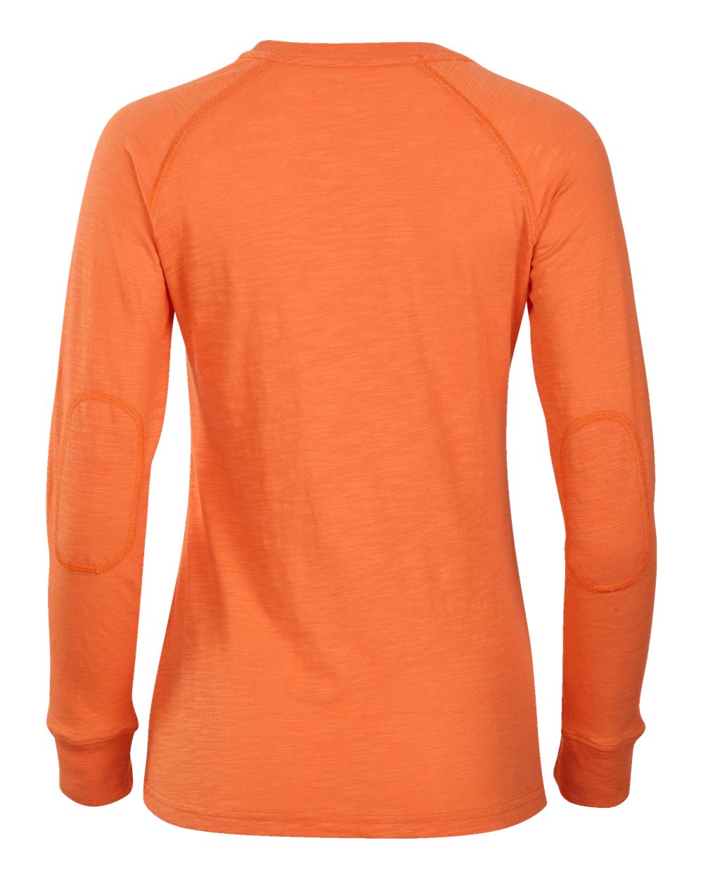 Front View of Mandarin Women's Solid Preppy Patch Long Sleeve T-Shirt - BW3166