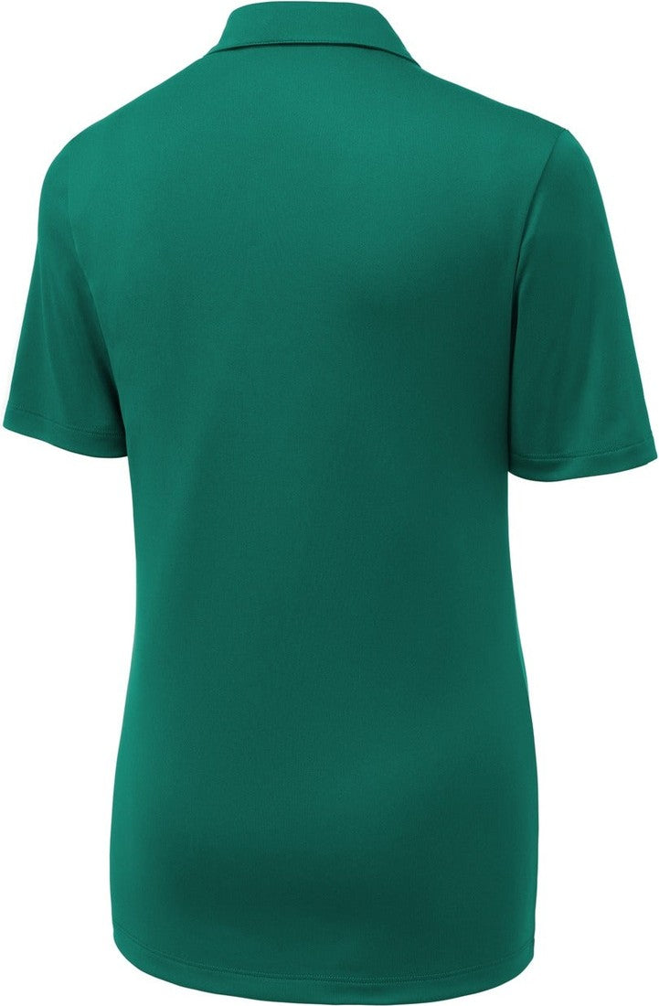 Rear View of Marine Green Sport-Tek Women's Posi-UV Pro Polo. LST520