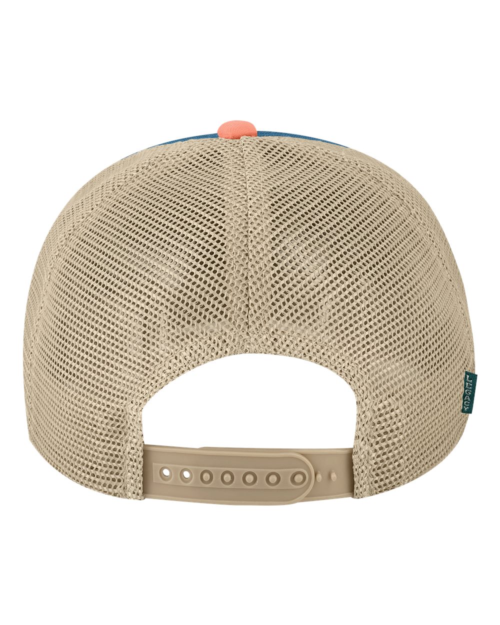 Front View of Marine/ Salmon/ Khaki Laguna Cap - LTA