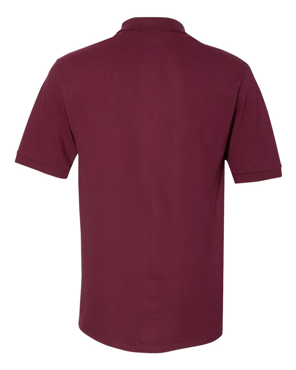 Rear View of Maroon 100% Ring-Spun Cotton Piqué Polo - 443M
