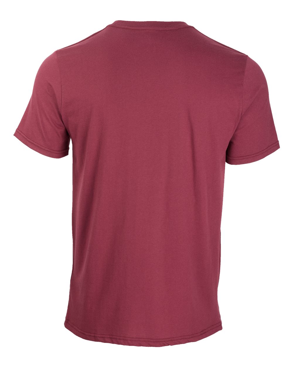 Front View of Maroon Basic Crew T-Shirt - BM2103