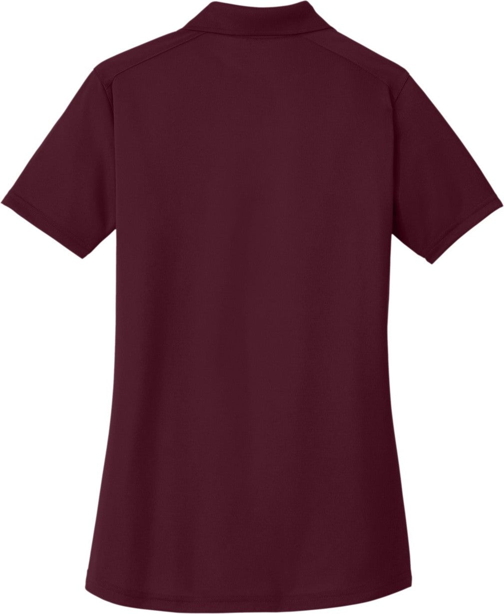Rear View of Maroon CornerStone Women's Select Lightweight Snag-Proof Polo. CS419
