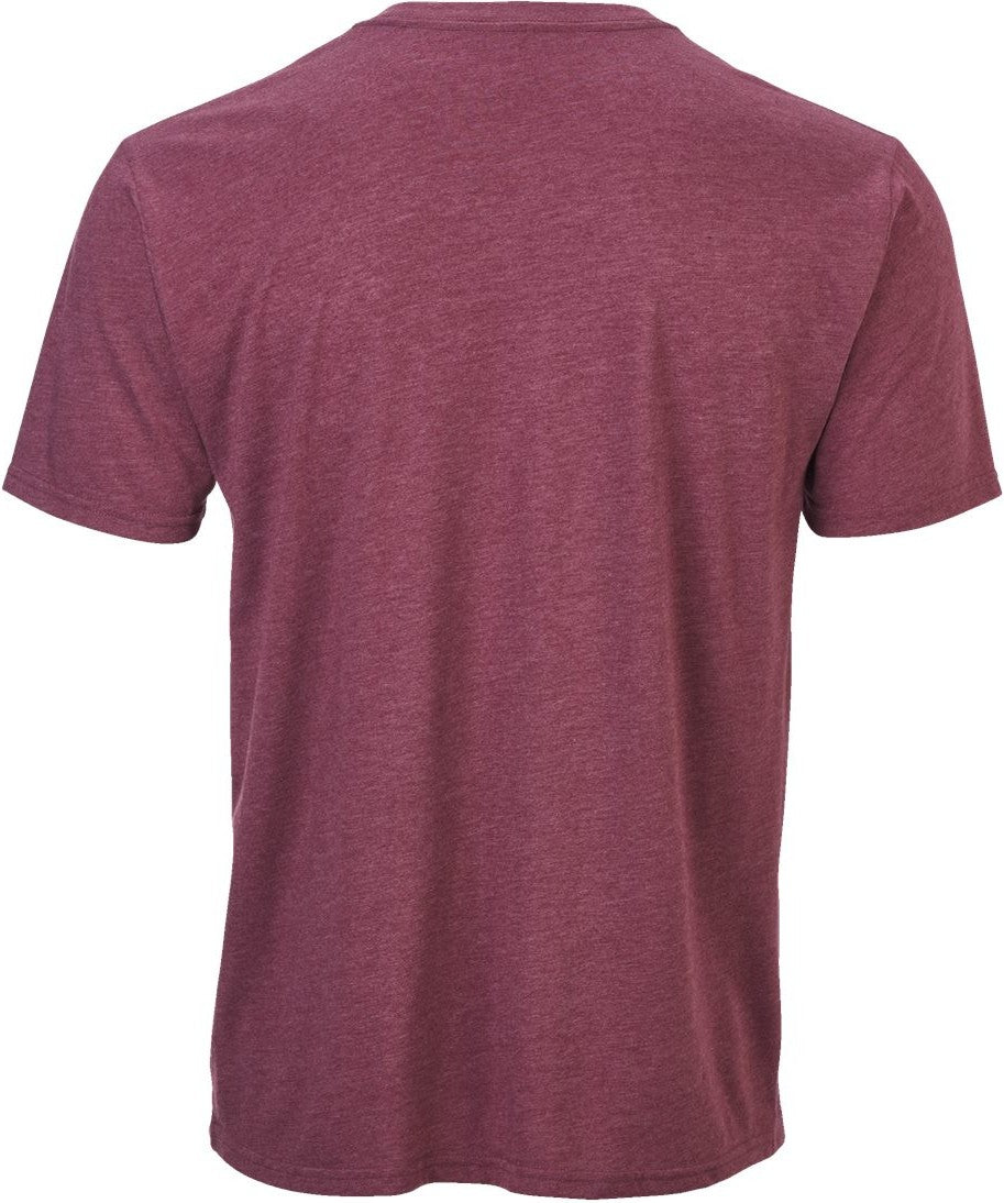 Front View of Maroon Heather Tri-Blend T-Shirt - BM2102