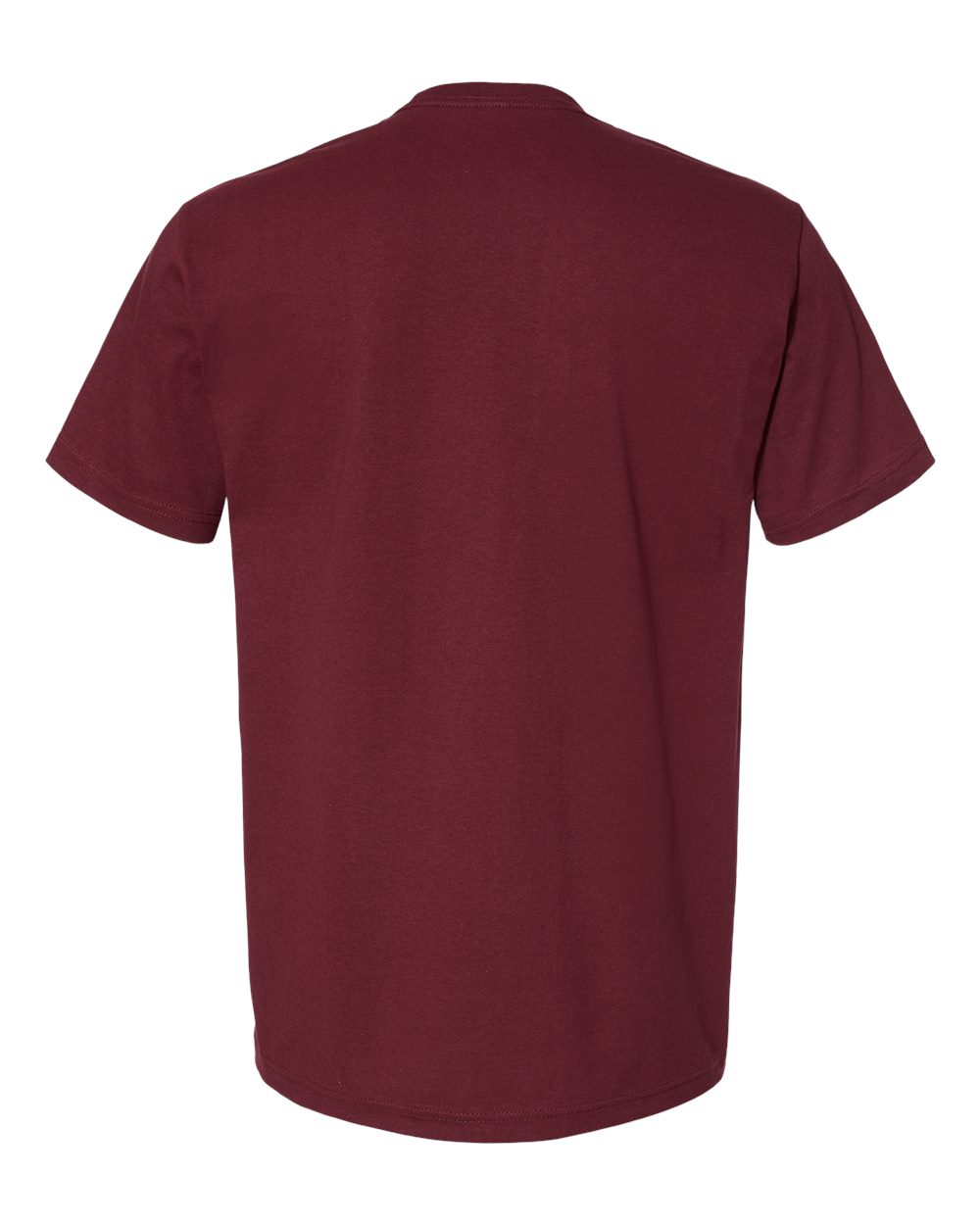 Front View of Maroon Heavyweight Cotton T-Shirt - 1800