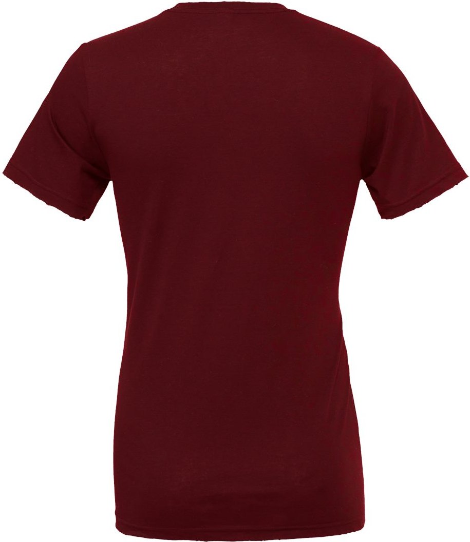 Front View of Maroon Jersey Tee - 3001