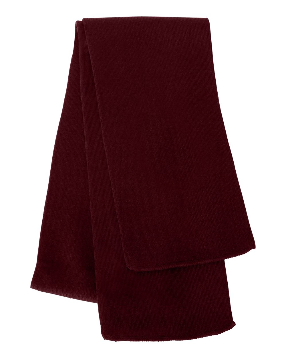 Front View of Maroon Knit Scarf - SP04
