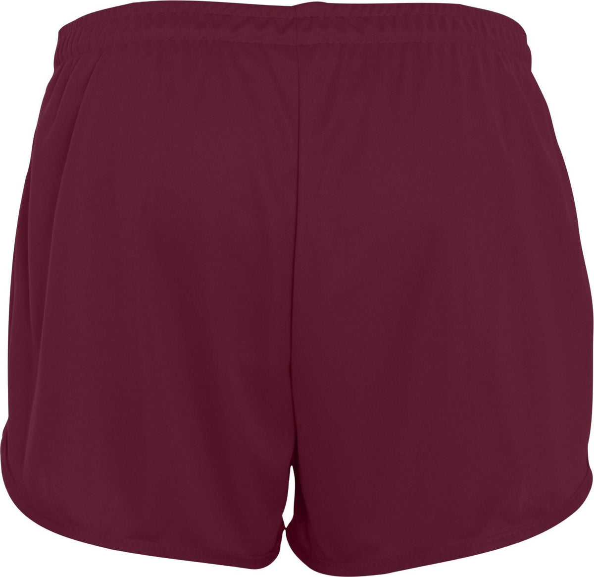 Rear View of MAROON LADIES ACCELERATE SHORT