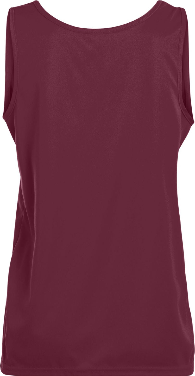 Rear View of MAROON LADIES TRAINING TANK