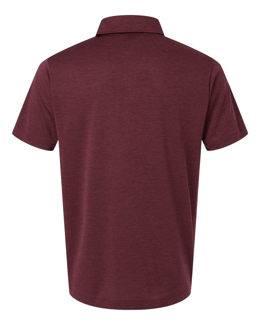 Front View of Maroon Melange Performance Mélange Polo - 4HM00