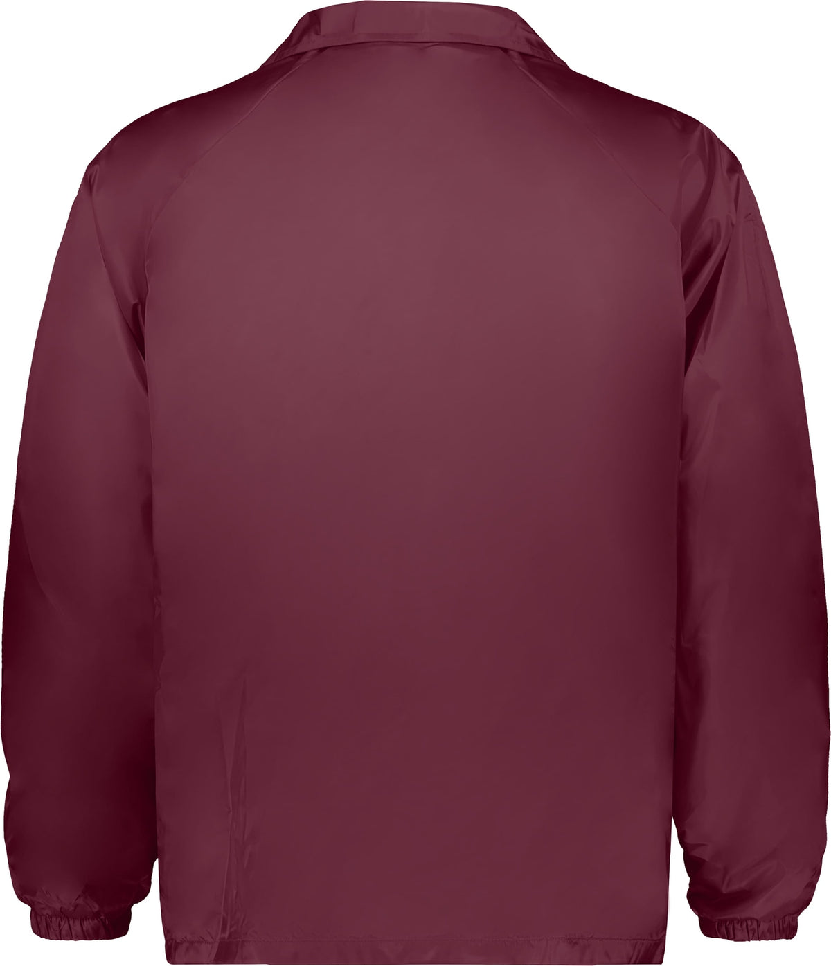 Rear View of MAROON NYLON COACH S JACKET/LINED