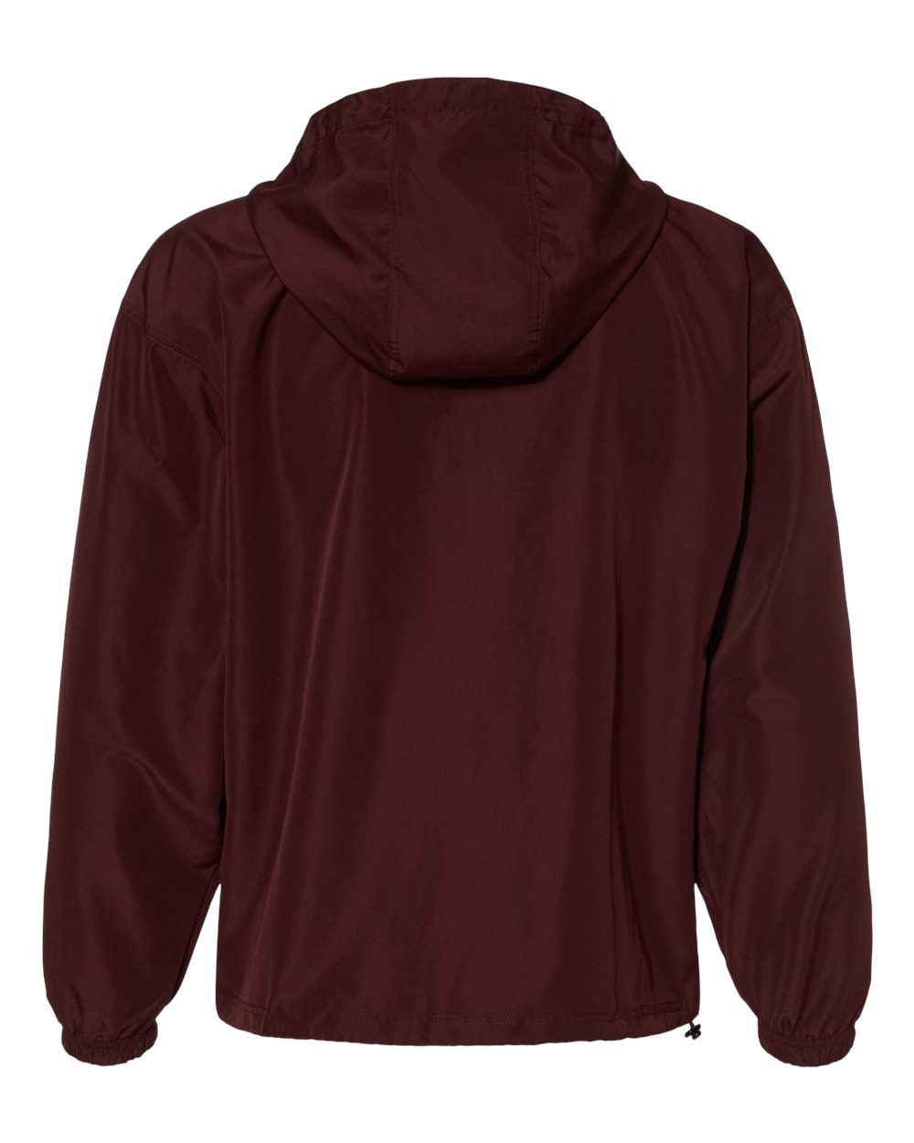 Front View of Maroon Packable Anorak Jacket - CO200