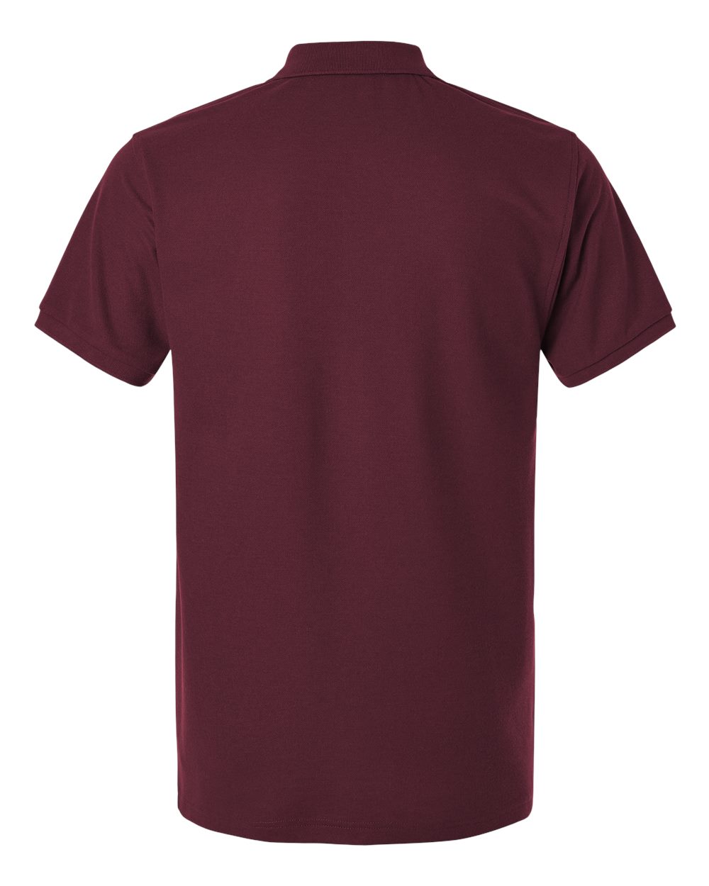 Front View of Maroon Pique Polo - 62800
