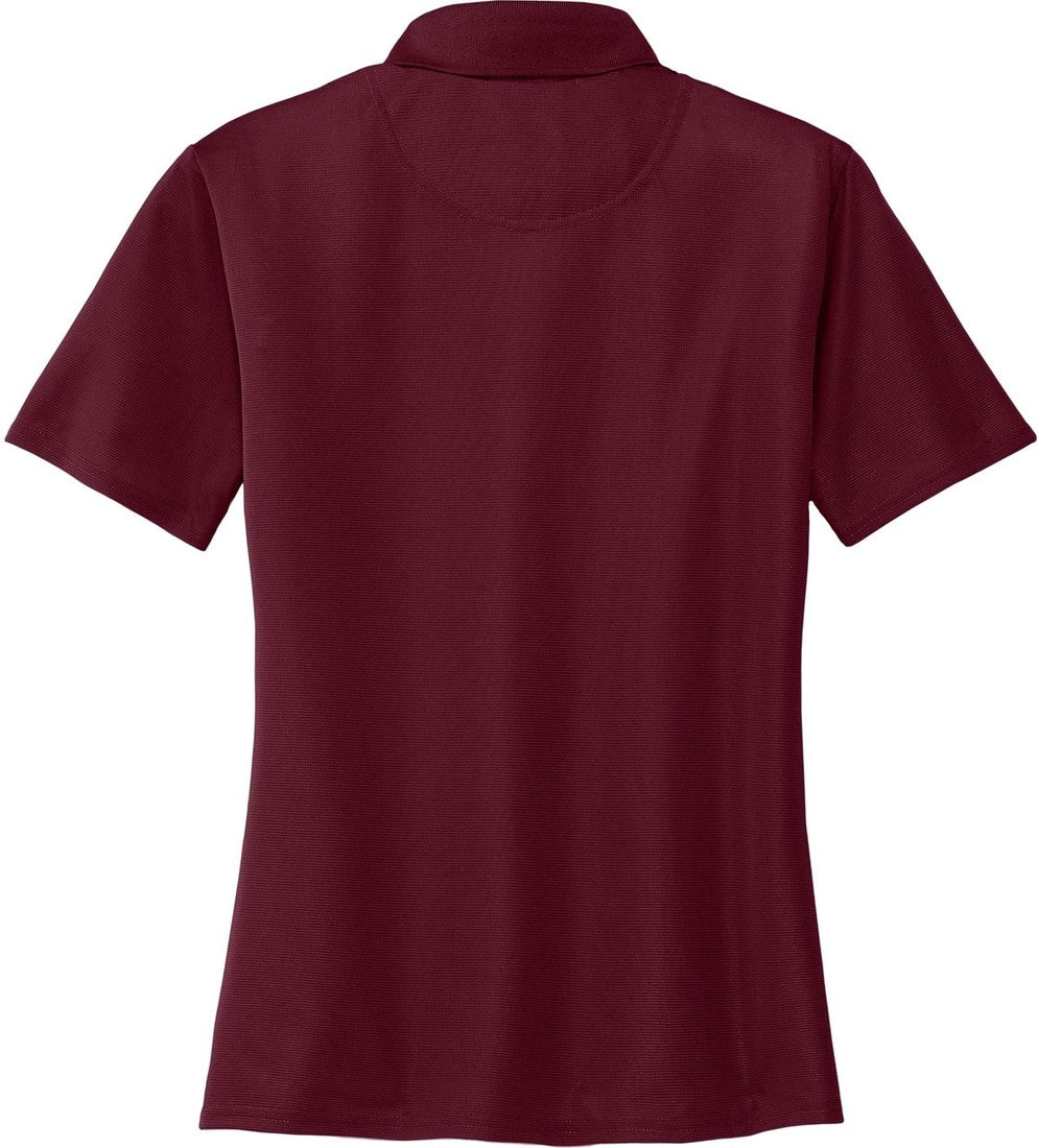 Rear View of Maroon Port Authority Women's Dry Zone Ottoman Polo. L525