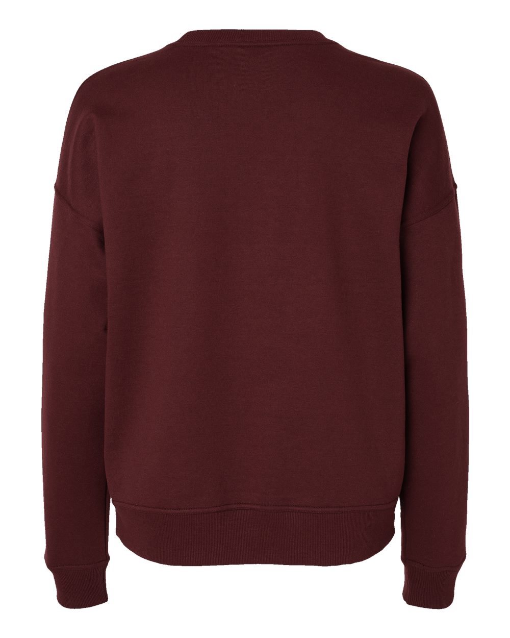 Front View of Maroon Powerblend® Women's Crewneck Sweatshirt - S650