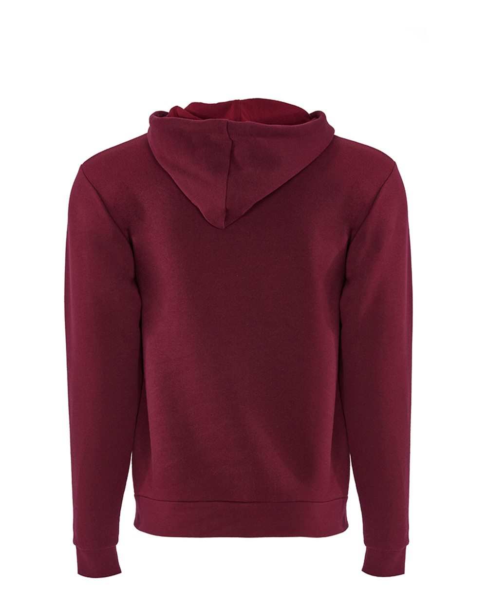 Rear View of Maroon Santa Barbara Full-Zip Hoodie - 9602