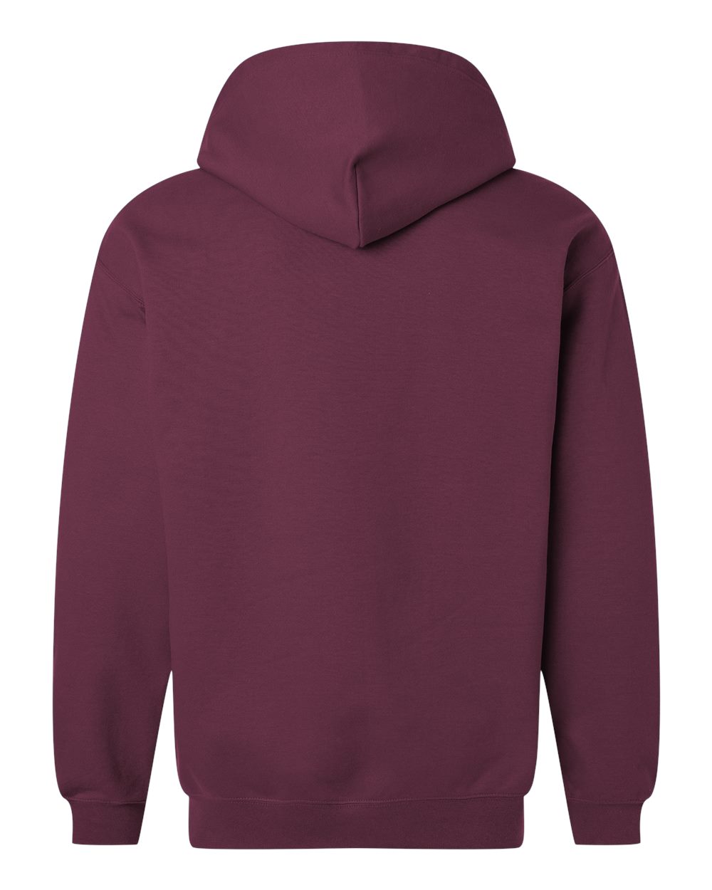 Front View of Maroon Softstyle® Full-Zip Hooded Sweatshirt - SF600