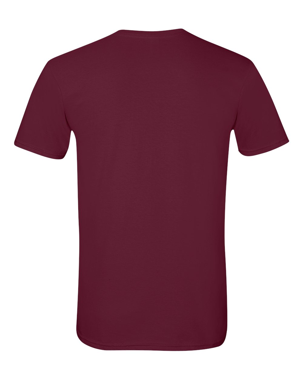 Rear View of Maroon Softstyle® T-Shirt - 64000