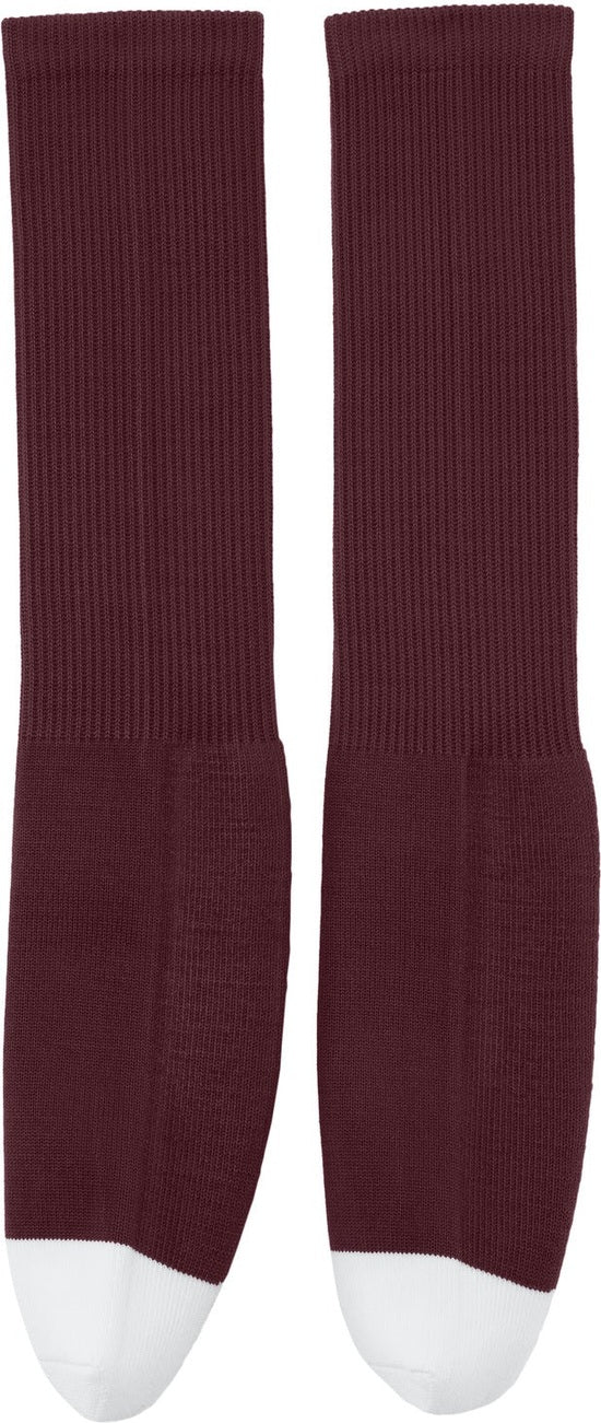Rear View of Maroon Sport-Tek All Sport OTC Socks STA05