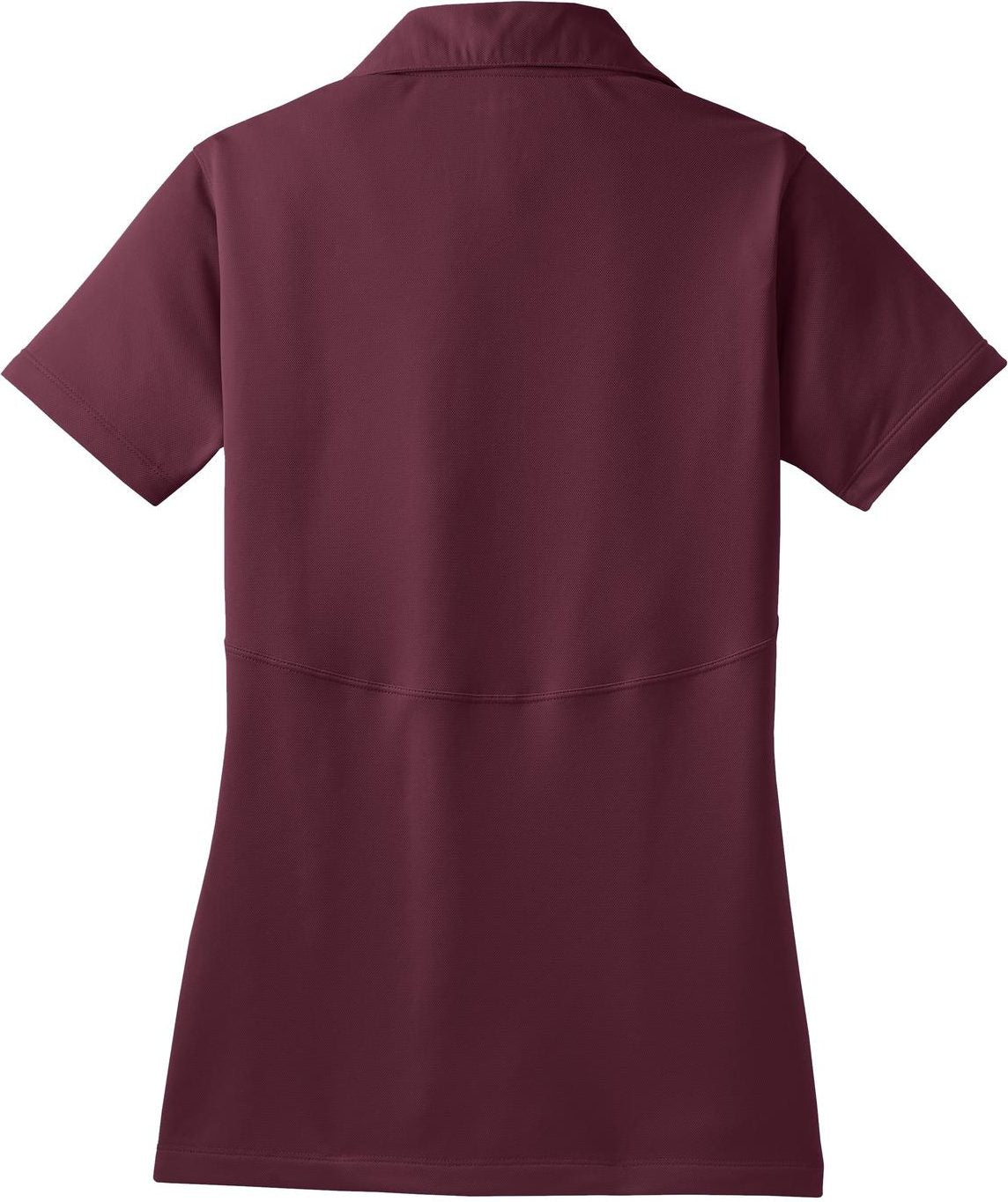 Front View of Maroon Sport-Tek Women's Micropique Sport-Wick Polo. LST650