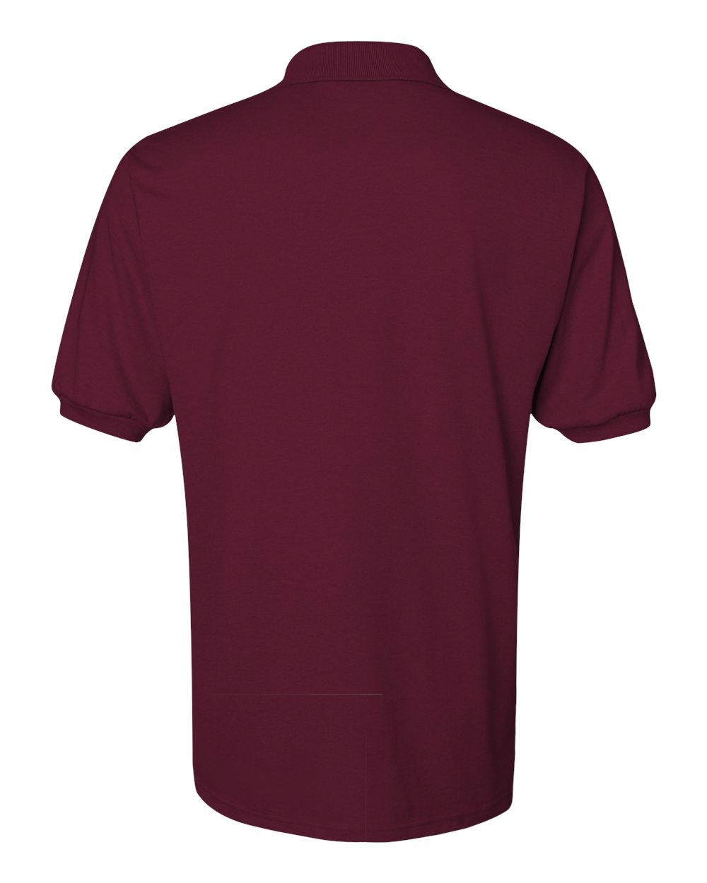 Rear View of Maroon SpotShield® 50/50 Polo - 437MSR
