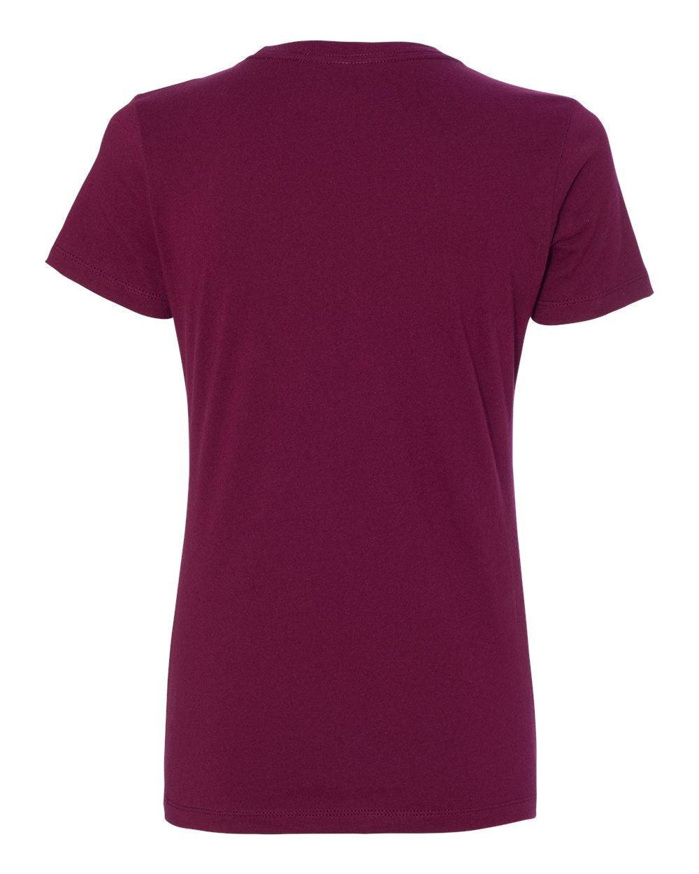 Rear View of Maroon Women’s Cotton T-Shirt - 3900