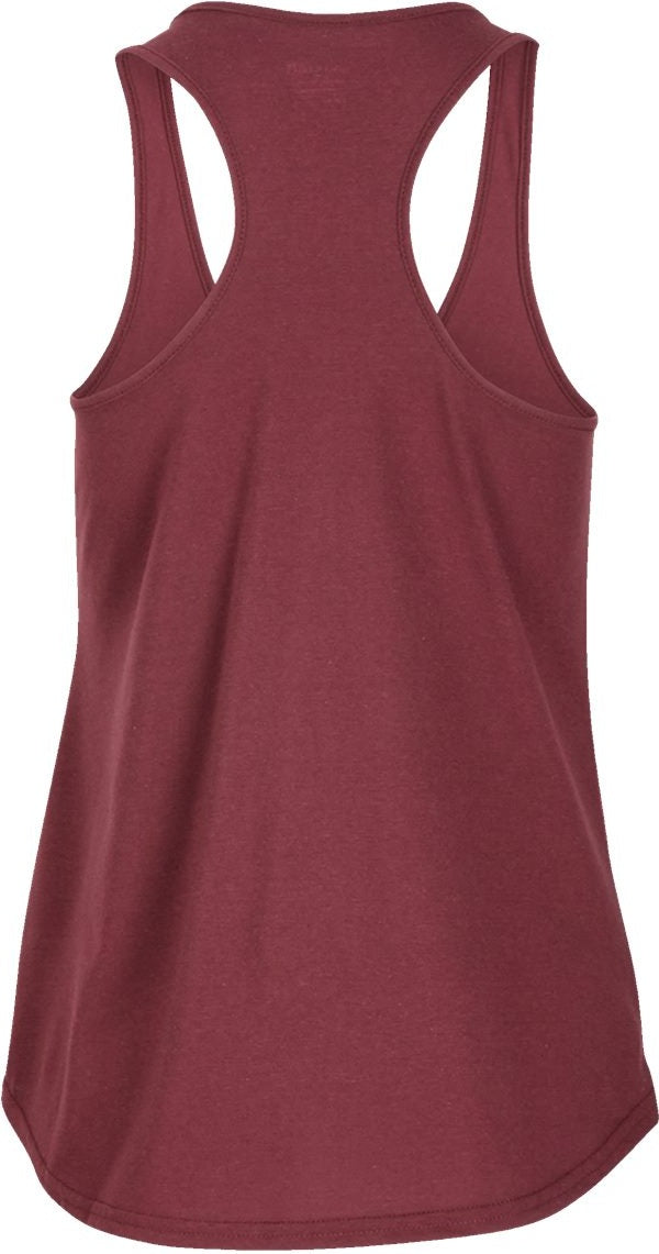 Front View of Maroon Women's Essential Racerback Tank Top - BW2502