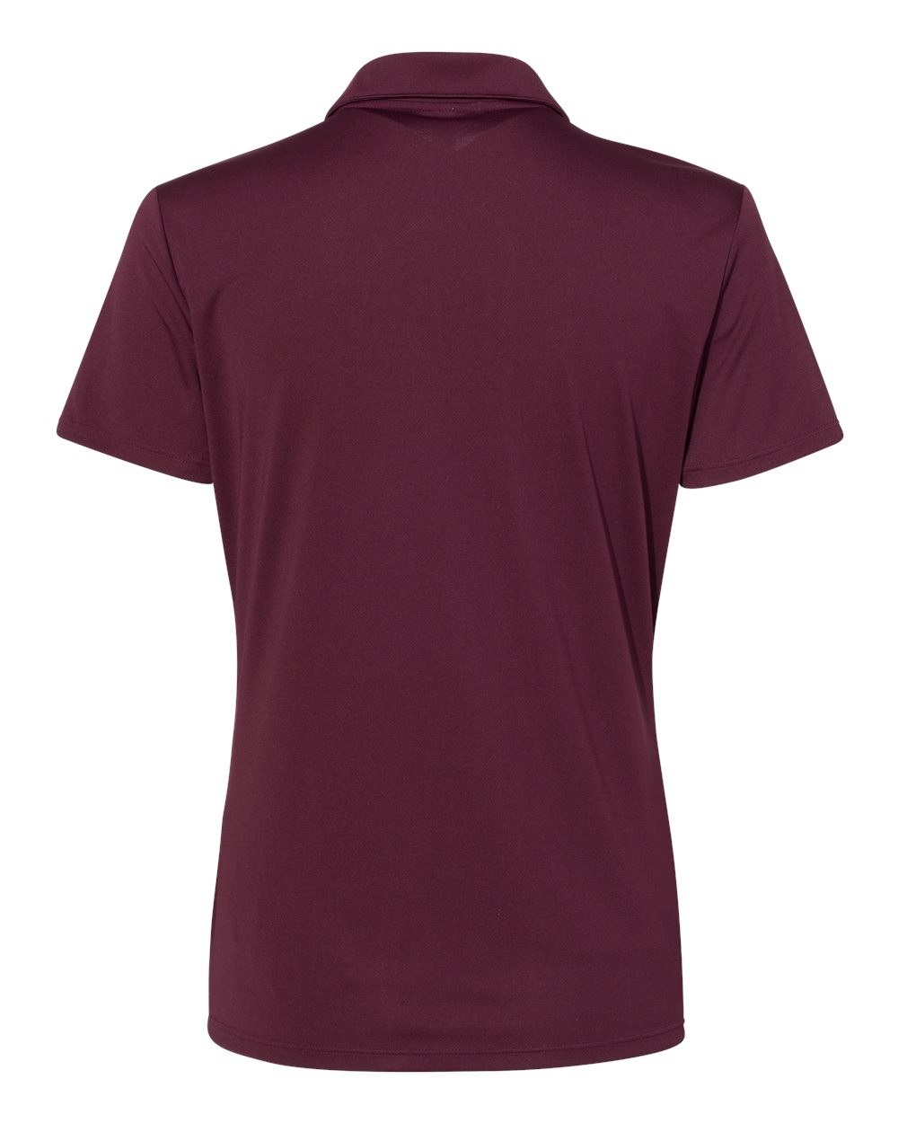 Front View of Maroon Women's Performance Polo - A231
