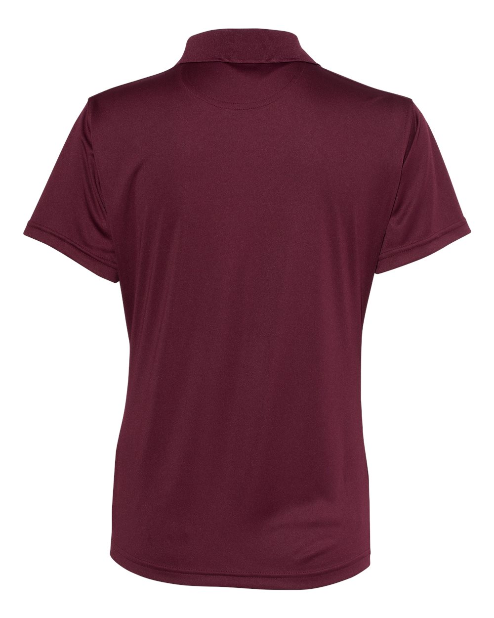 Front View of Maroon Women's Value Polyester Polo - 5100