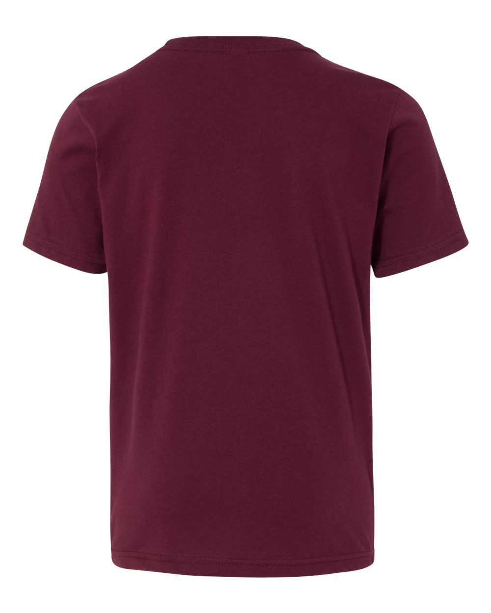 Front View of Maroon Youth Cotton T-Shirt - 3310