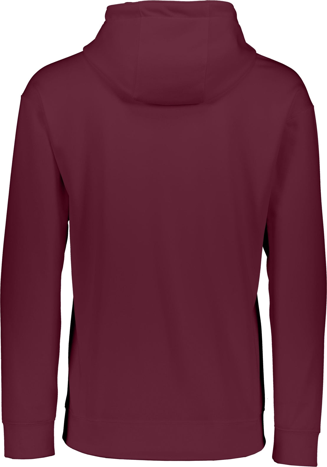 Rear View of MAROON YTH WCKNG FLCE HOOD SWEATSHIRT