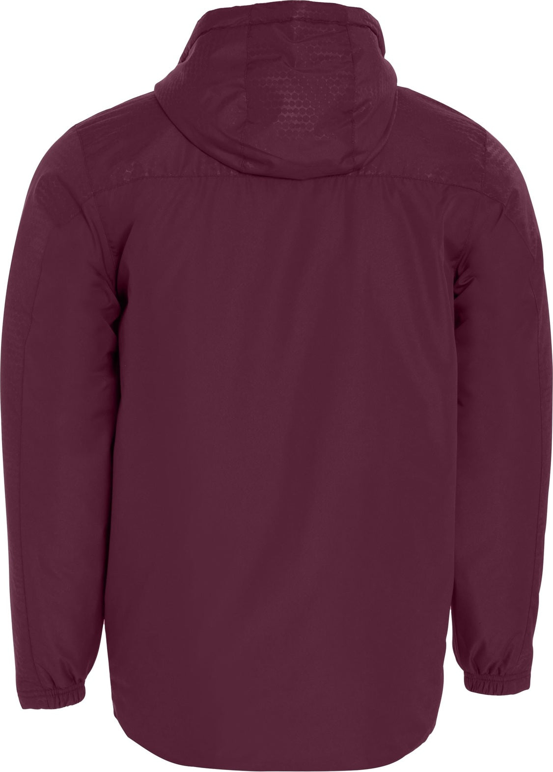 Rear View of MAROON/CARBON BIONIC HOODED JACKET