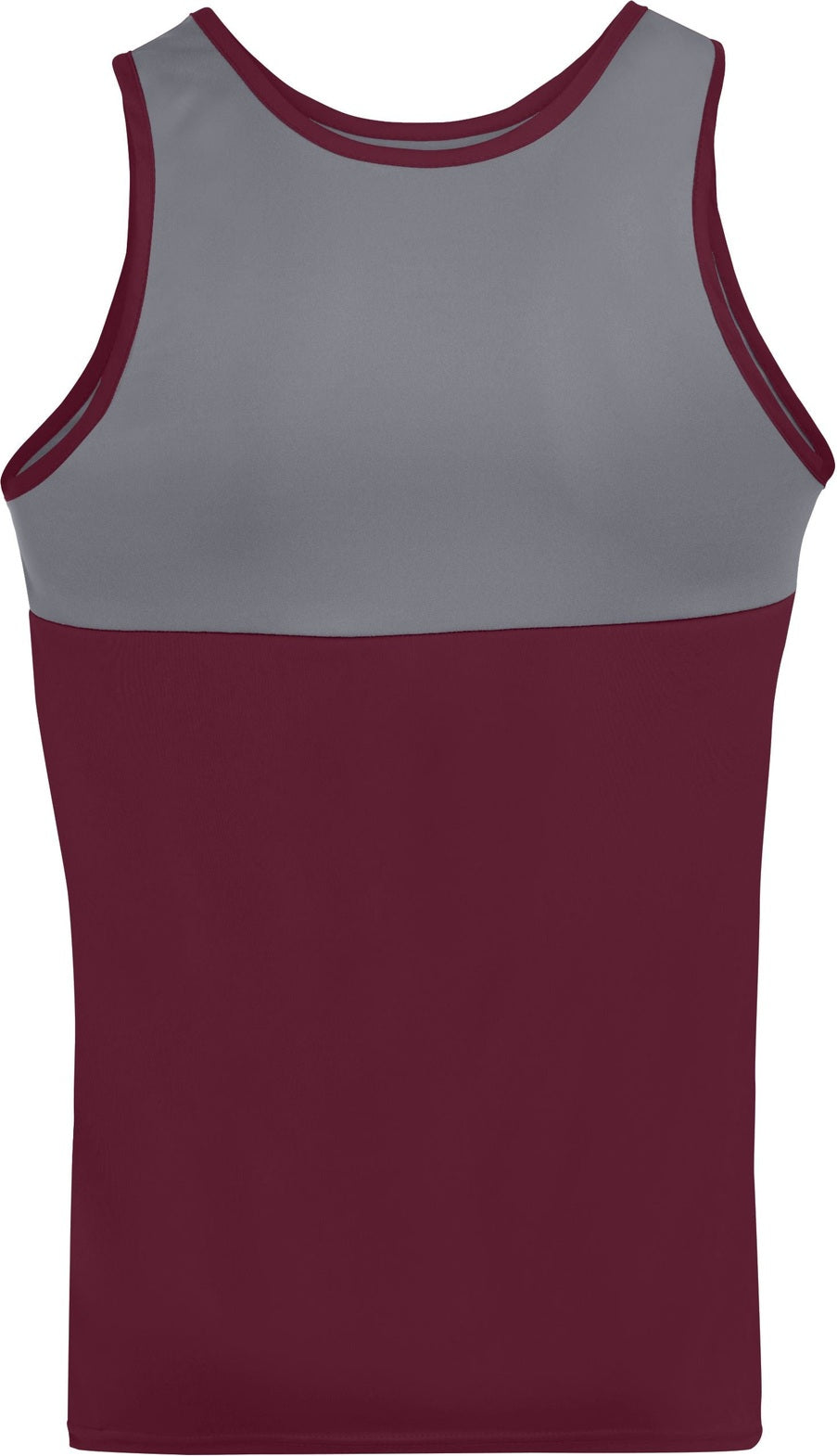 Rear View of MAROON/GRAPHITE ACCELERATE JERSEY
