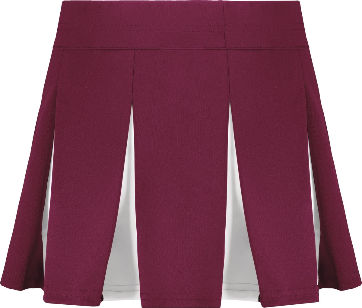 Rear View of MAROON/WHITE GIRLS LIBERTY SKIRT